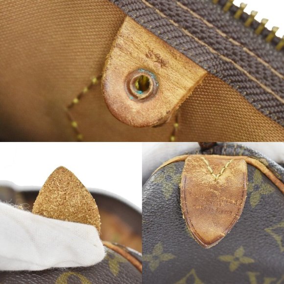 LOUIS VUITTON Speedy 30 Travel Hand Bag Monogram Leather Brown M41526 - Picture 14 of 16